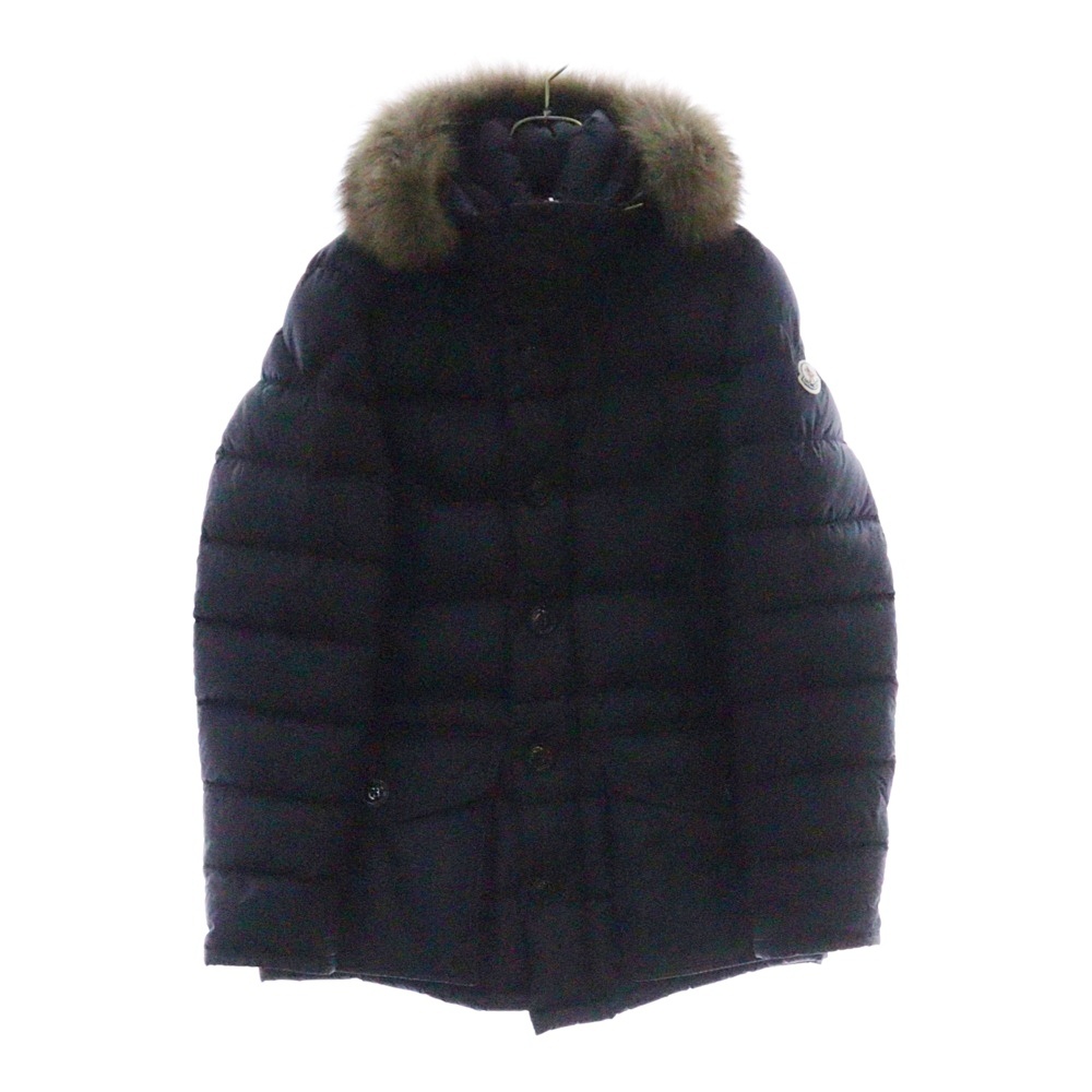18AW CLUNY GIBBOTTO D20914138025 68352 クルーニー ファー フード ダウンジャケット フーディー ネイビー Bランク