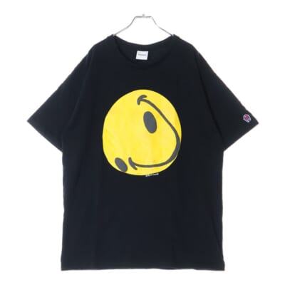 21SS TEE COLLAPSED FACE 両面プリント半袖Tシャツ ブラック RE-CO-BK-00-00-143 Bランク