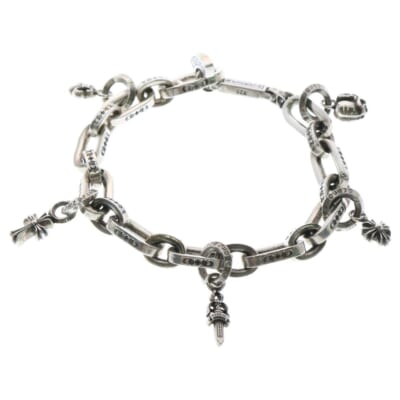 PAPER E CHAIN ペーパー Eチェーン マルチモチーフシルバーブレスレット Bランク