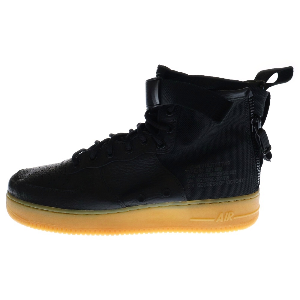 SF AIR FORCE 1 MID BLACK GUM SF エアフォース1 ミッド ブラックガム ミッドカットスニーカー 917753-003 US11/29cm ブラック Sランク