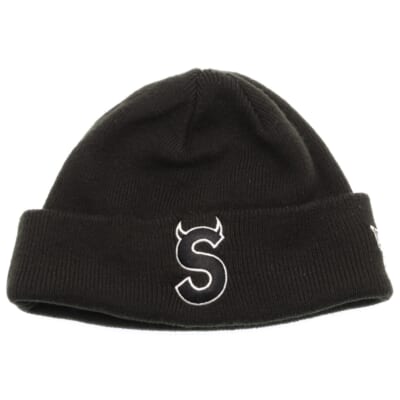 22AW×New Era s logo beanie ニューエラ Sロゴビーニー ニット帽 ブラック Bランク