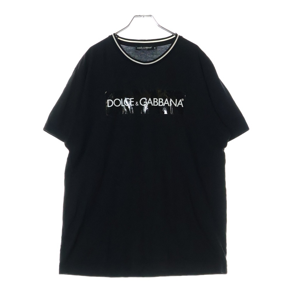 フロントロゴプリント付き半袖カットソー 半袖Tシャツ ブラック Bランク