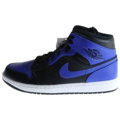 AIR JORDAN 1 MID HYPER ROYAL エアジョーダン1 ミッド ハイパーロイヤル ミドルカットスニーカー 554724-077 ブルー/ブラック US11/29.0cm Aランク