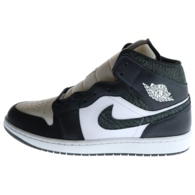 AIR JORDAN 1 MID SE Panda Elephant Safari FB9911-001 エアジョーダン1 ミッド パンダサファリ スニーカー シューズ ホワイト/ブラック US11/29.0cm Sランク