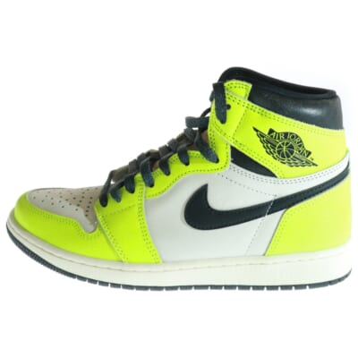 AIR JORDAN 1 HIGH OG Volt Visionaire 555088-702 エアジョーダン 1 ハイカットスニーカー ボルト ヴィジョネア イエロー/ホワイト US9.5/27.5cm Aランク