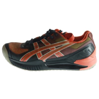 HS5-S GEL-RESOLUTION SPS 1201A437-002 ゲルレゾリューション ローカットスニーカー ブラック/オレンジ US9/27.0cm Bランク