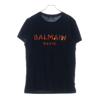 ホログラムロゴ 半袖クルーネックTシャツカットソー ブラック 1601I309 Bランク