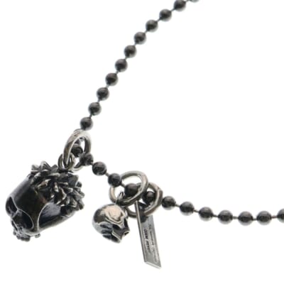 04SS ×JAM HOME MADE ジャムホームメイド 2連 スカル ネックレス S04-NJAM007 ブラック Bランク