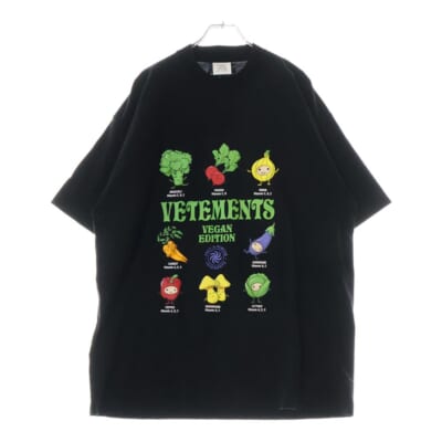 Vegan Logo T-Shirt ヴィーガンロゴ クルーネック半袖Tシャツ UA52TR380B ブラック Bランク