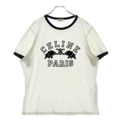 ロゴ刺繍 ルグラン リンガーTシャツ ホワイト RX0AV671Q Bランク