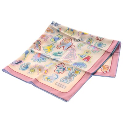 24AW カレ90 ダブルフェイス Caracteristicks キャラクテリスティック マルチシルクスカーフ Aランク