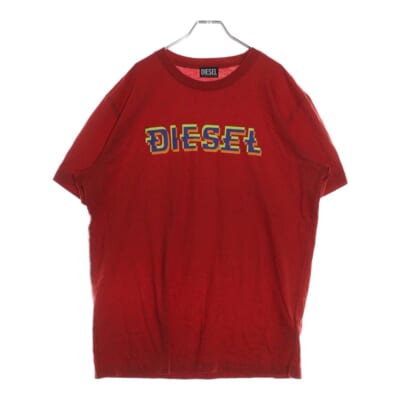 Tシャツ 半袖 フロントプリント レッド コットン A06508 Aランク