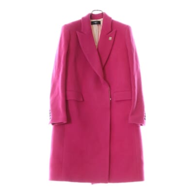 Long Wool Coat PS23WOL002-886 ロングウールコート ピンク エンブレムピン Sランク