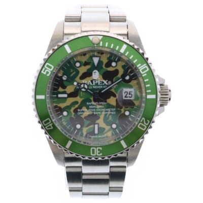 BAPEX T001シリーズ ベイペックス サルマリーナ カモ柄 腕時計 Bランク