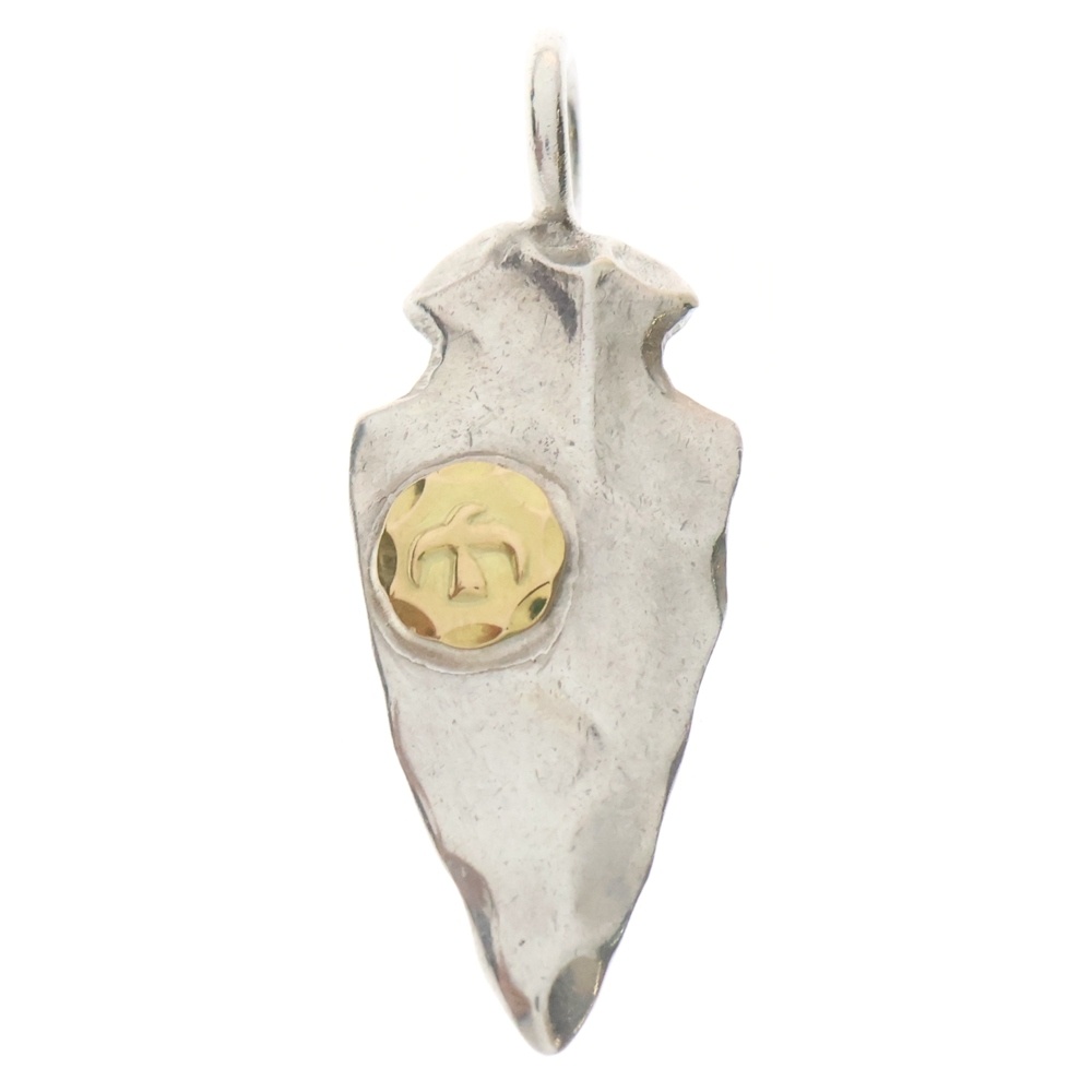 【現行】メタル付き矢じり小 ペンダントトップ シルバー/ゴールド Aランク