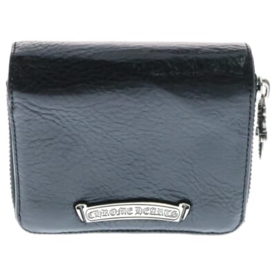 SQ ZIP BILL スクエアジップビル ラウンドジップレザーウォレット財布 ブラック Aランク