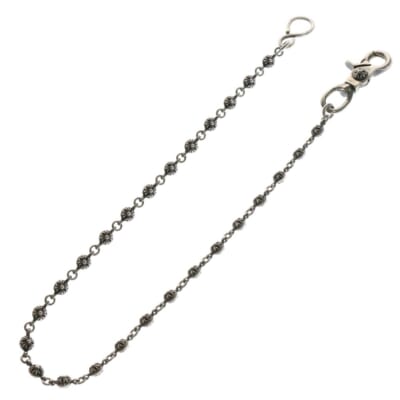 1BALL LONG-S/1クリップロング#1クロスボール ウォレットチェーン シルバー Bランク
