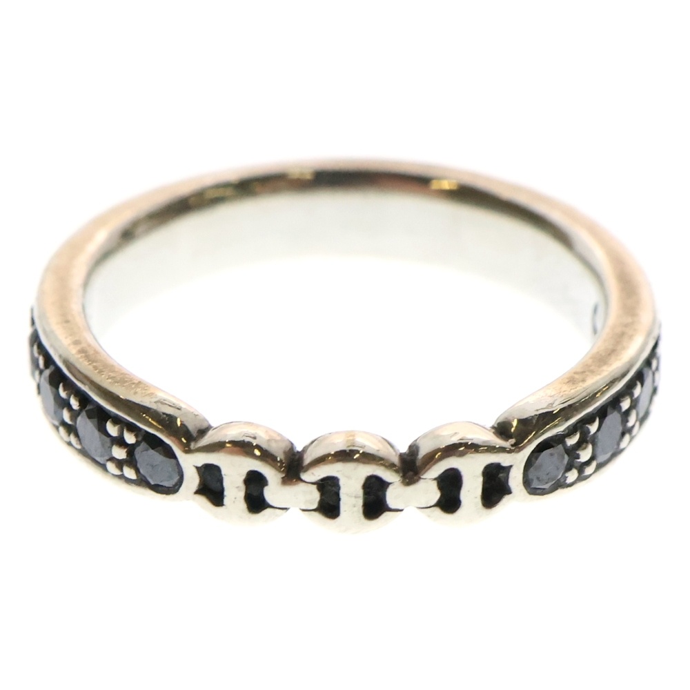 AMERICANA WITH DIAMONDS TRI-LINKブラックダイヤモンド リング シルバー Bランク