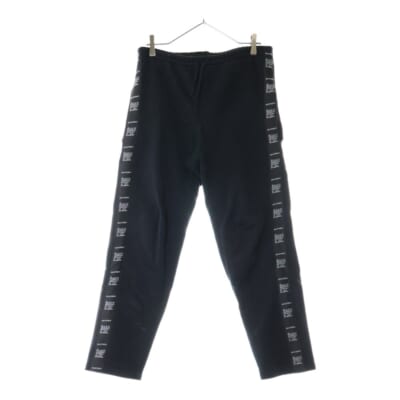 18SS サイドテープロゴスウェットロングパンツ ブラック MSS18PA24 Bランク