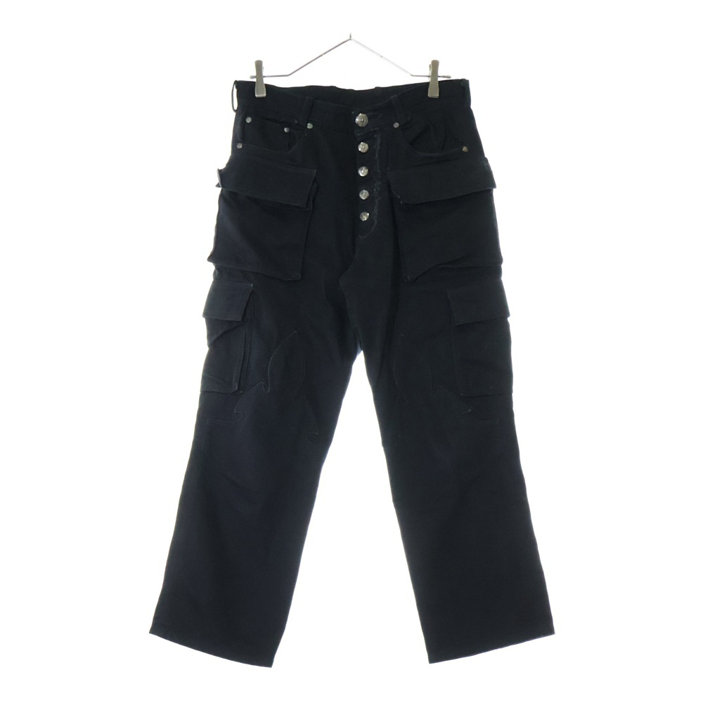 FATIGUE アーチロゴボタン ファティーグカーゴロングパンツ ブラック Bランク