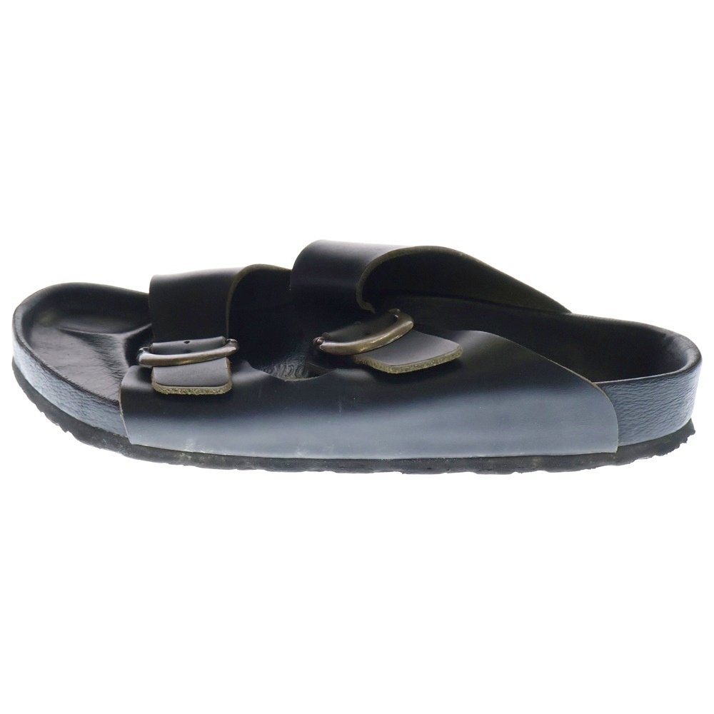 ×BIRKENSTOCK ARIZONA ビルケンシュトック アリゾナ ガンスリンガーバックル レザーサンダル ブラック/シルバー 42/27cm Bランク