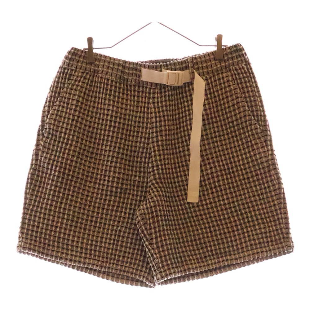 Geometric Diamond Mason ジオメトリック ダイヤモンド メイソン ベルトストラップ付き コットン ショーツ ハーフパンツ ブラック/ホワイト KHM060910 Bランク