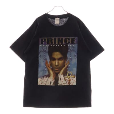 00S VINTAGE PRINCE MUSICOLOGY TOUR 2004 TEE ヴィンテージ プリンス ミュージコロジーツアー2004 両面プリントTシャツ 半袖クルーネックカットソー ブラック Cランク