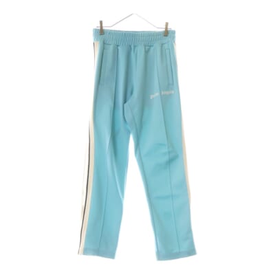 23SS ロゴプリント サイドライントラックパンツ 裾ジップ ジャージ PMCJ001C99FAB004 Bランク
