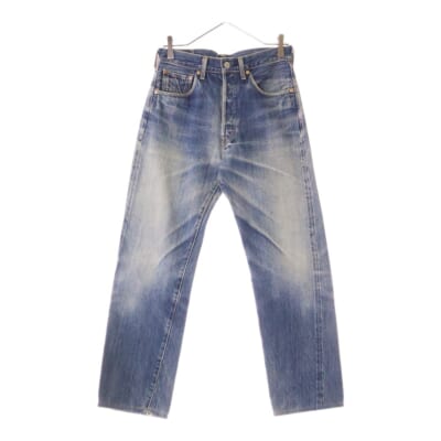 90S VINTAGE 501 ヴィンテージ 66復刻 BIGE ボタン裏刻印J22 ボタンフライデニムパンツ インディゴ Bランク