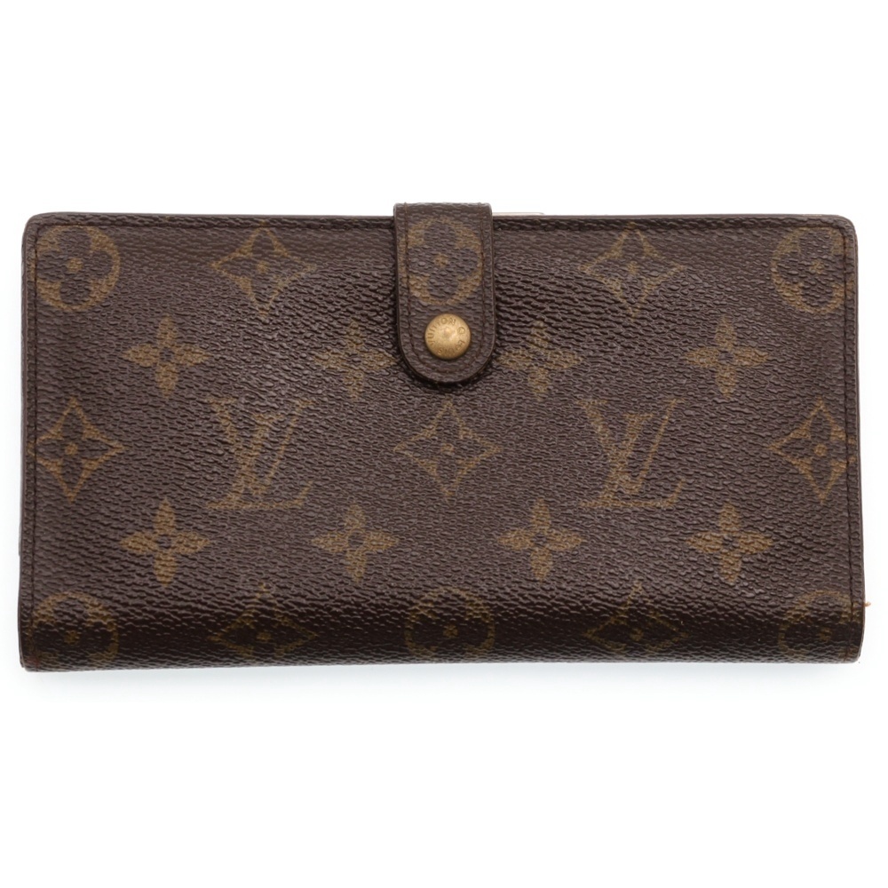 モノグラム コンチネンタル クラッチ がま口 長財布 ウォレット ブラウン SD1929 T61217 Bランク