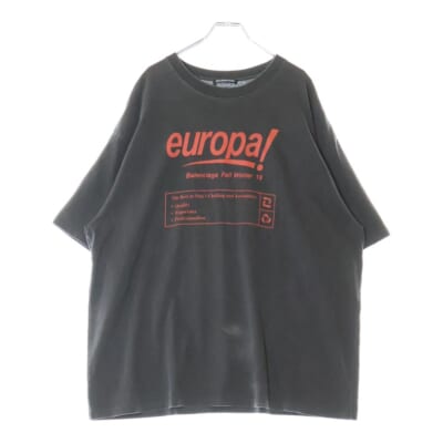 18AW EUROPA! TEE エウロパ プリントロゴ 半袖Tシャツ カットソー グレー TS42 535717 Bランク