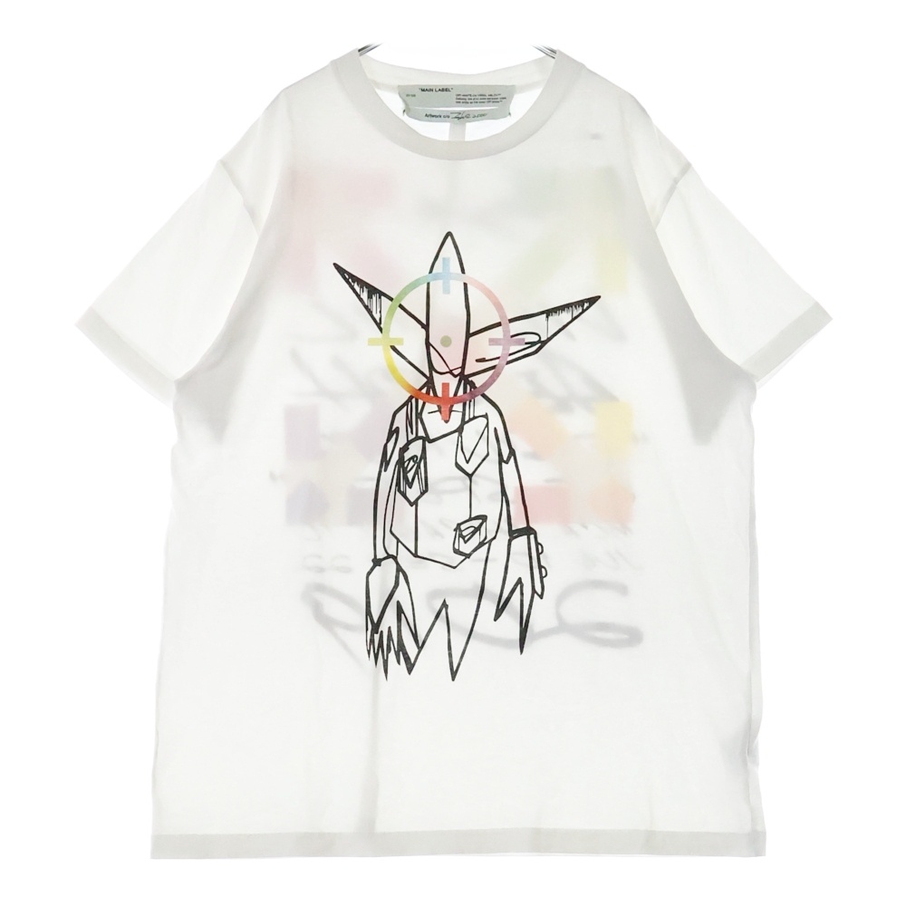 20SS FUTURA ALIEN S/S OVER TEE フューチュラエイリアンプリントTシャツ 半袖クルーネックカットソー ホワイト OMAA038S20185050 Bランク