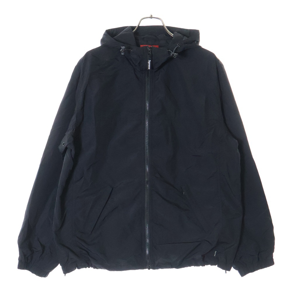 18AW 2 Tone Zip Up Jacket 2 トーン ジップ アップ ジャケット ボックスロゴ ナイロンフーデッドジャケット マウンテンパーカ ブラック Bランク