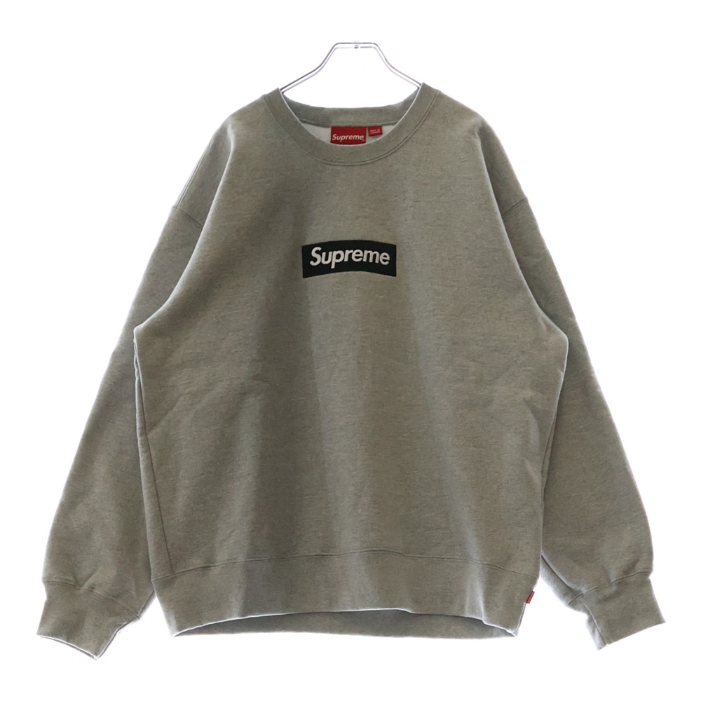 22AW Box Logo Crewneck ボックスロゴクルーネックスウェット トレーナー グレー Sランク