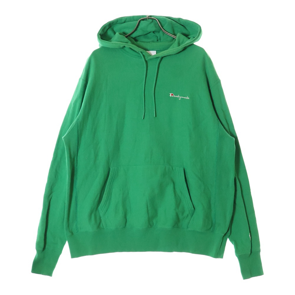 ロゴエンブロイダリー スウェット プルオーバーパーカー フーディー グリーン RE-CO-GR-ES-00-05 Bランク