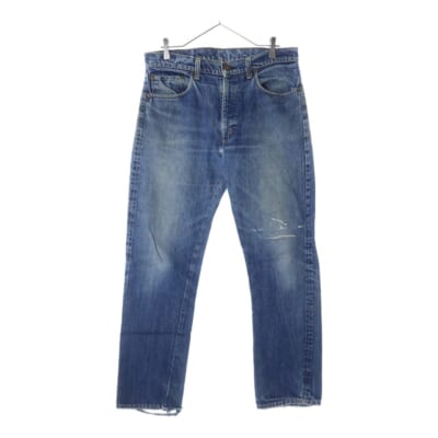 70S VINTAGE 505 66前期 ボタン裏5 シングルステッチ 42TALON ZIP ブランクタグ タロンジップフライ ヴィンテージ デニムパンツ インディゴ Bランク