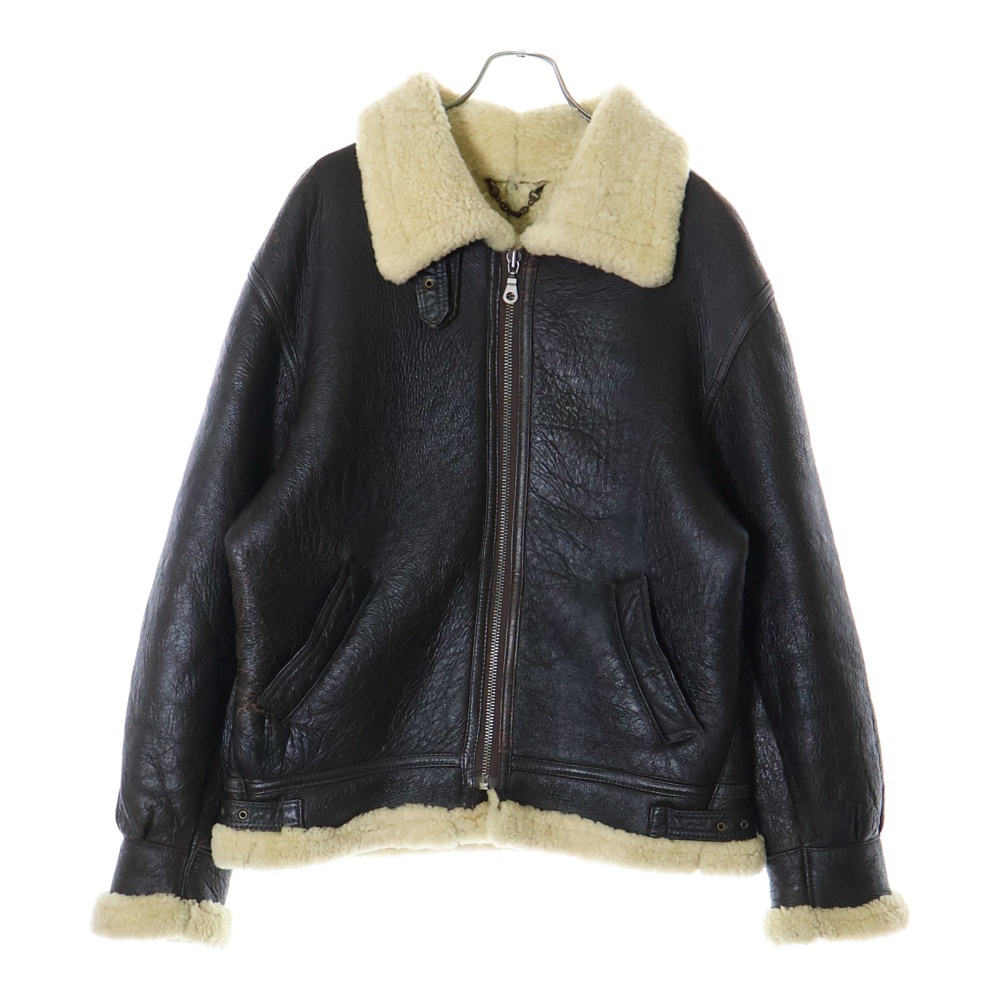 VINTAGE TEODOM ORIGINAL SHEARLING B-3 ヴィンテージ オリジナル シェアリング B-3 ジップアップ ムートンジャケット ブラウン Bランク
