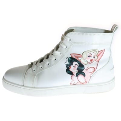LOUPIN UP DONNA ルーパン アップ ドンナ レザーハイカットスニーカー ホワイト 1220245 Bランク