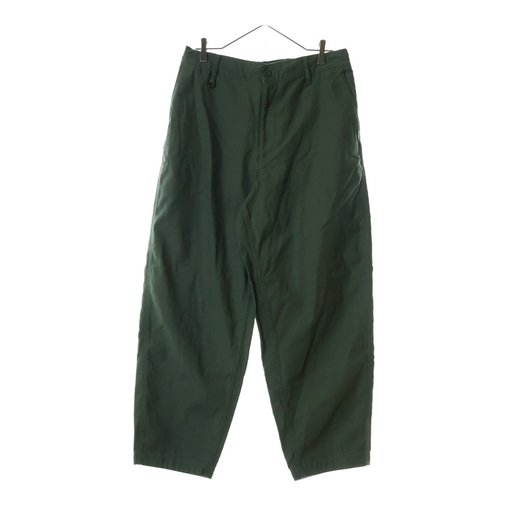 コットン ワイドフィット ジップフライ イージーパンツ グリーン Bランク