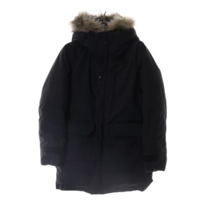 ロングセロー ファー着脱 フーデッドダウンコート ジャケット ブラック ND2557N Bランク