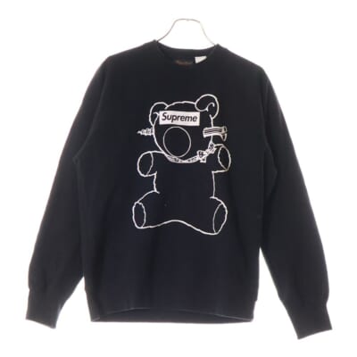 15SS × UNDERCOVER Crewneck アンダーカバー ベアープリント クルーネックスウェットトレーナー ブラック Bランク