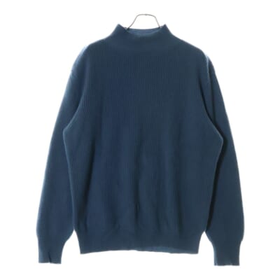 23SS カシミヤ タートルネック リブニット セーター ブルー KML001 YMK010S23 Bランク