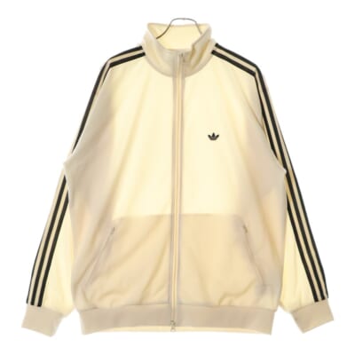 FREAK'S STORE 別注 BECKEN BAUER TRACK TOP フリークス ストア ベッケンバウアー ポリエステル ジップアップ トラックジャケット アイボリー IX6436 Bランク