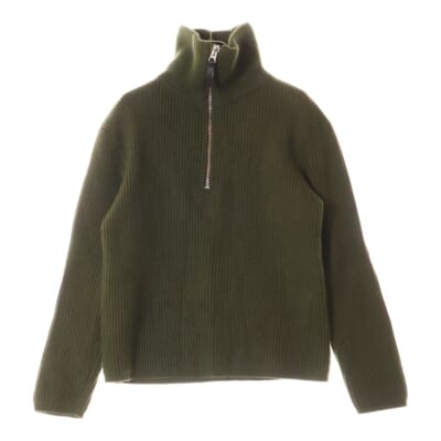 18AW HALF ZIP DRIVER'S KNIT ハーフジップ ドライバーズニット セーター グリーン FN-MN-KNIT000005 PAW18 Bランク