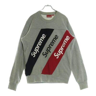 15AW Athletic Split Crewneck アスレチック スプリット クルーネックスウェットトレーナー グレー/ブラック/レッド Bランク
