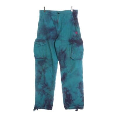 Tie-dye Cargo Pants タイダイメタルロゴ コットン カーゴパンツ ブルー OMCF012R20A66001 Bランク