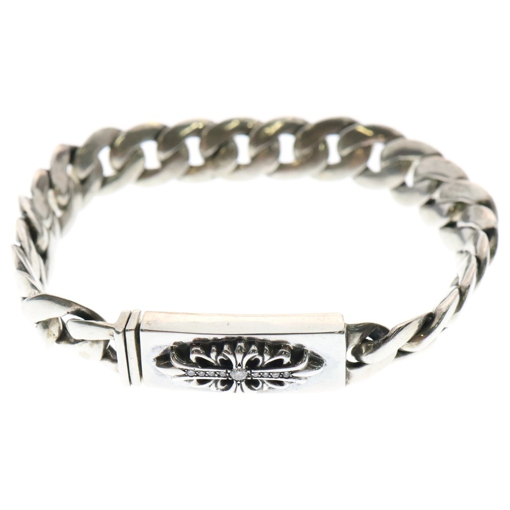 データ ベイビーIDフローラルクロス PAVEダイヤ ブレス CHROME HEARTS クロムハーツ フローラルクロス IDブレスレット
