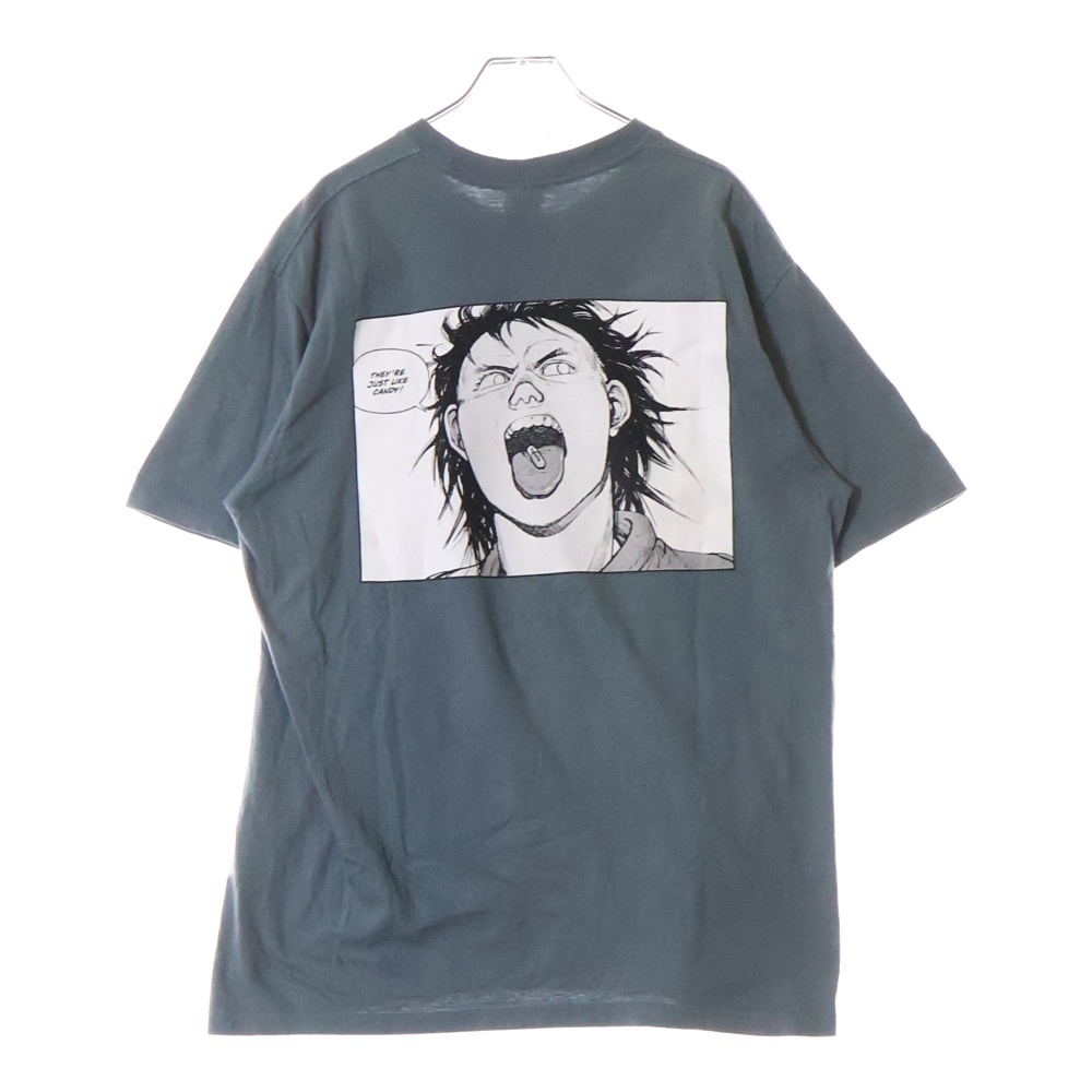 17AW AKIRA Pill Tee アキラ ピル 胸ロゴ バックプリント 半袖Tシャツ カットソー グリーン Bランク