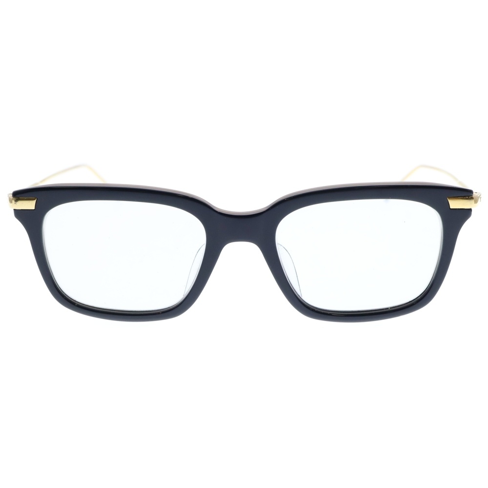 スクエアフレーム メガネ 眼鏡 サングラス ネイビー/ゴールド TB701 Bランク
