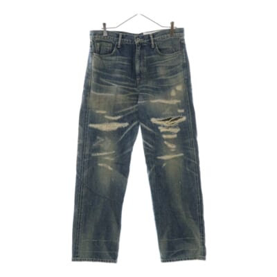 24AW SAVAGE DENIM DP BASIC PANTS サベージ ダメージデニム ベーシックパンツ インディゴ 242XBNH-PTM08 Bランク